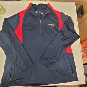Men's NFL Patriots Quarter Zip Pullover‎ Jacket XL